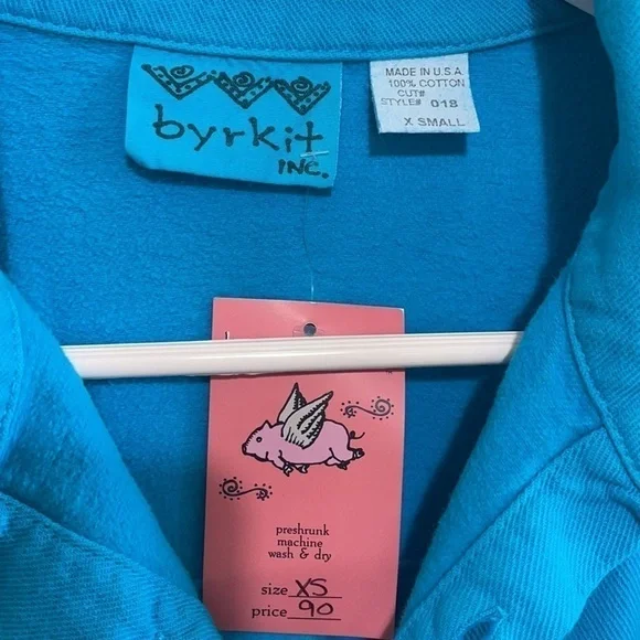 Byrkit Inc NWT Teal Blue Long Sleeve Shirt - Picture 5 of 16